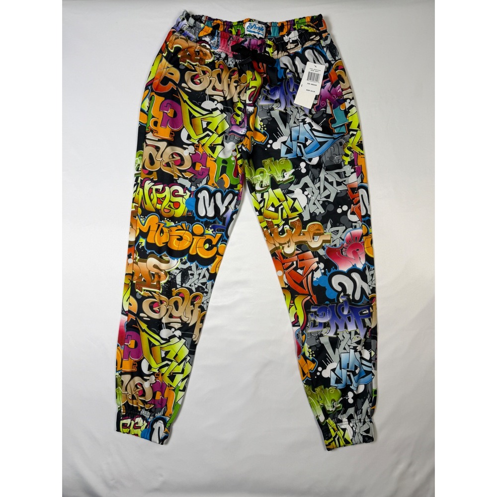 Fresh Prints of Bel Air Graffiti Print Jogger Men Med‎ Drawstring Elastic Waist